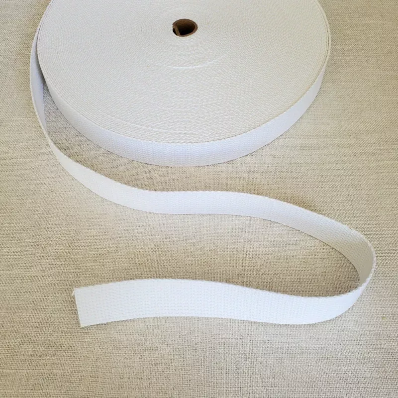 1 1/2″ wide WHITE Heavy Cotton Belting | 3 Yard Cut