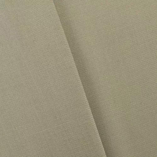 1 1/2 YD PC-Beige Tropical Wool Blend Semi-Opaque Basketweave Shirting Fabric