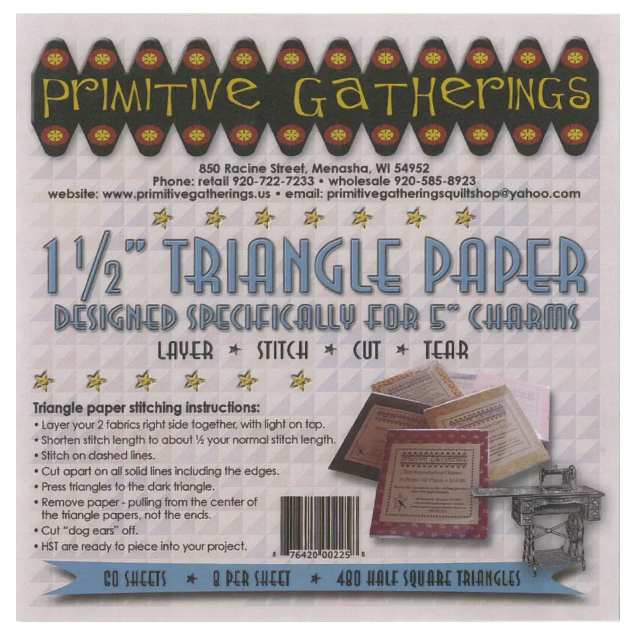 1-1 /2in Triangle Paper-For Charms
