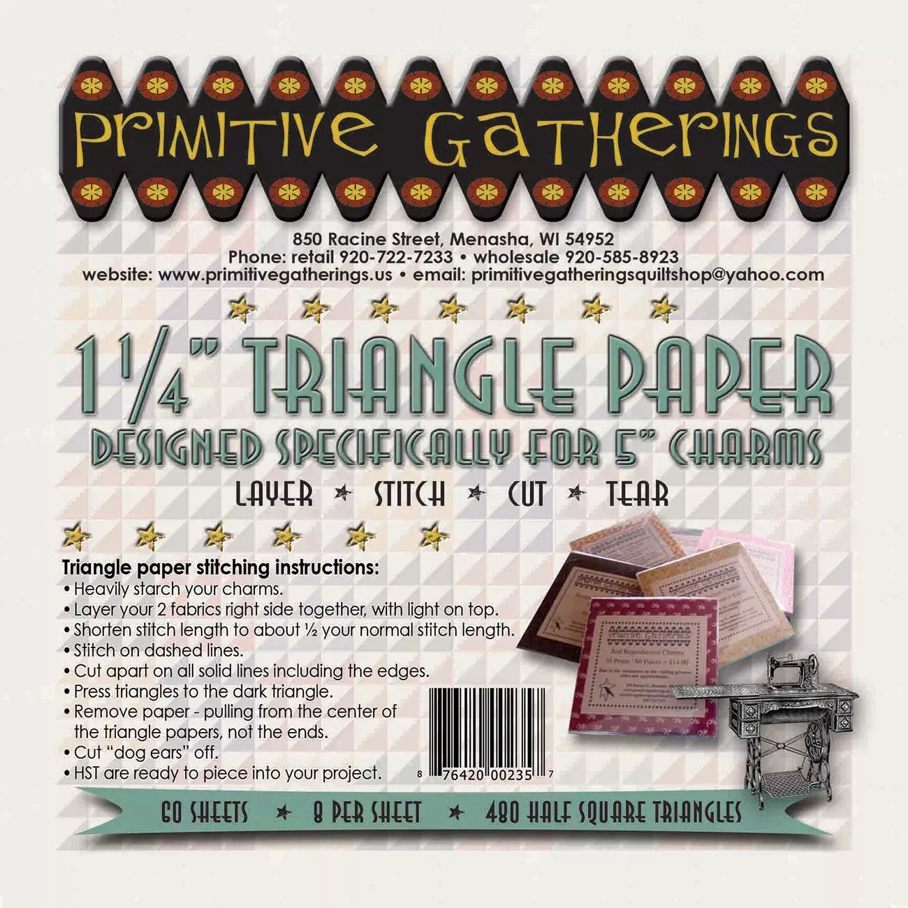 1-1 /4in Triangle Charm Paper