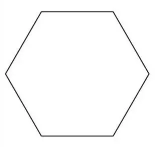 1 /2in Hexagon Template