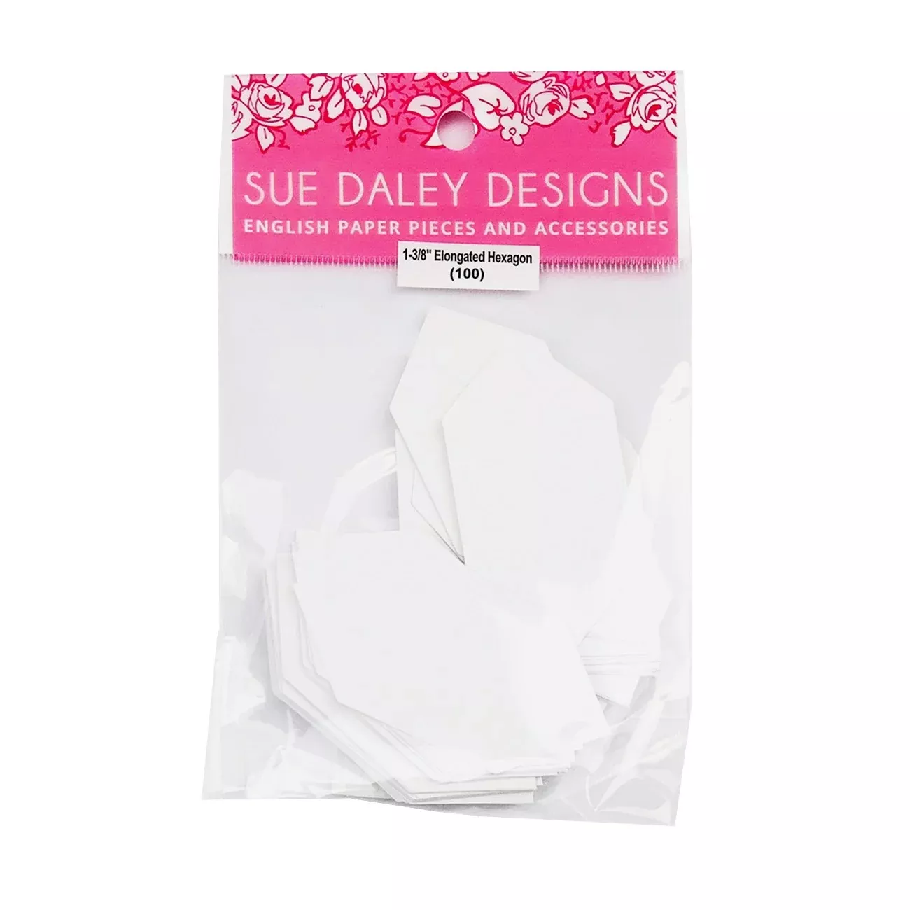 1-3 /8in Elongated Hexagon Paper Pieces