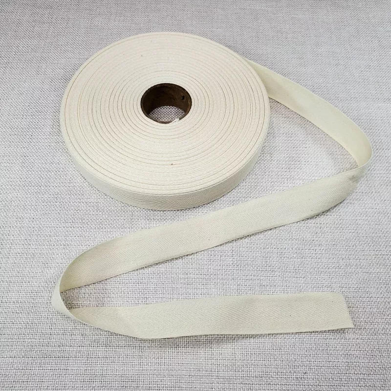 1″ Cotton Twill Tape | Lightweight | Natural | 5 Yard Cut