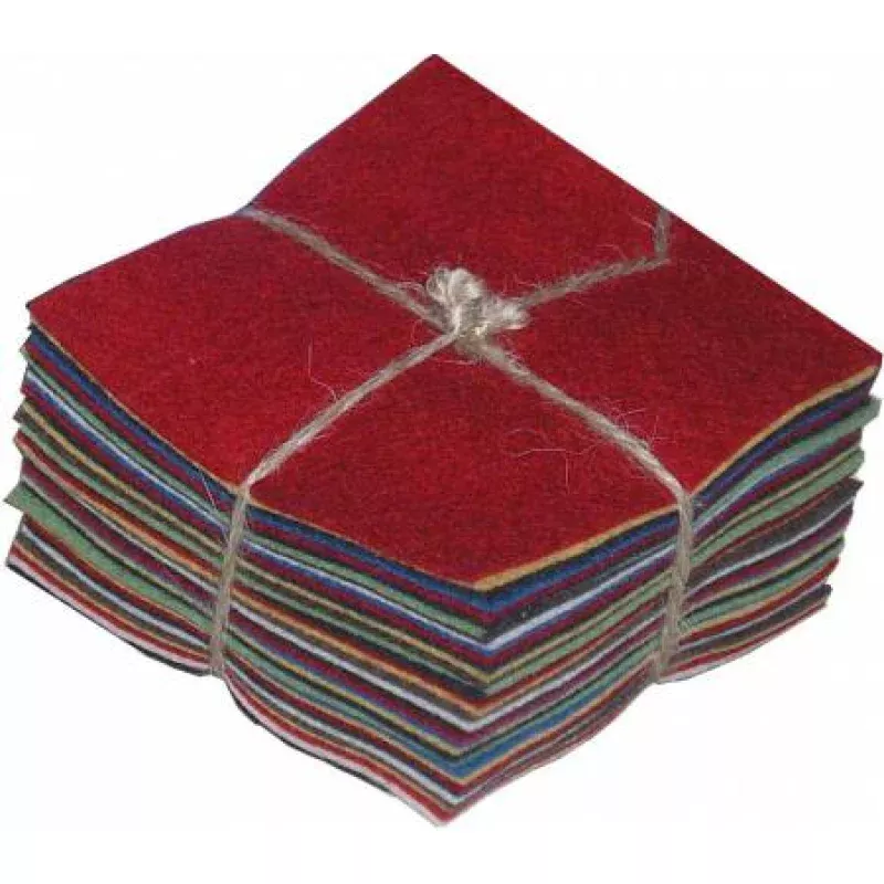 100% Wool Felt Homespun Charm Pack