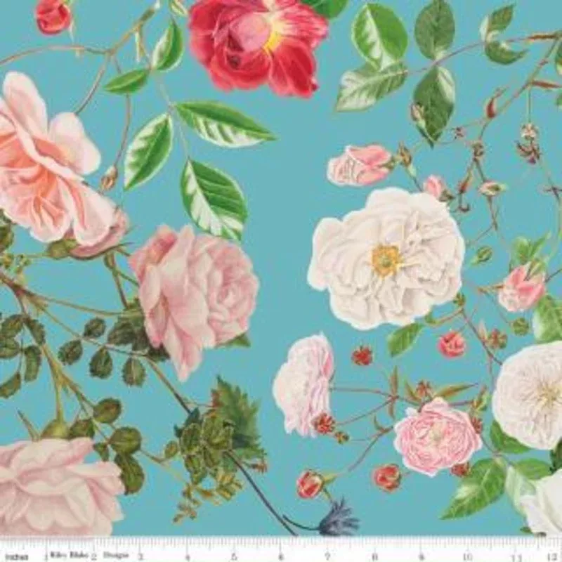 108″ 3-Yard Package – Floral Gardens – Sky