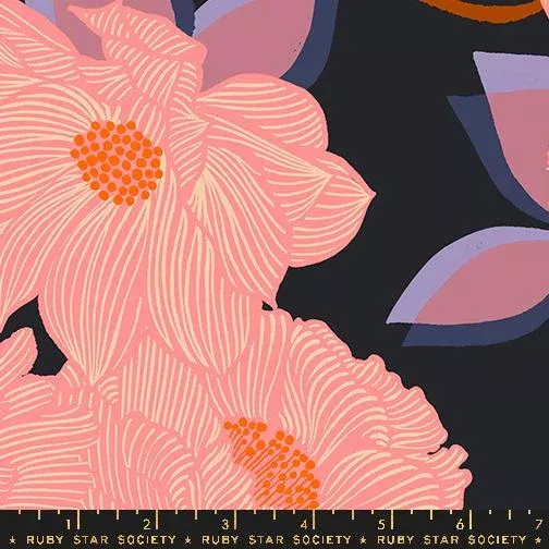 108″ Favorite Flowers Light Black