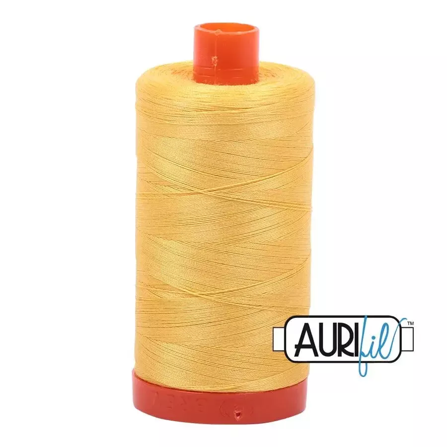 1135 Pale Yellow Aurifil Cotton 50wt Large Spool