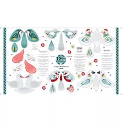 12 DAYS OF CHRISTMAS - 12 DAYS OF CHRISTMAS BIRDS PANEL