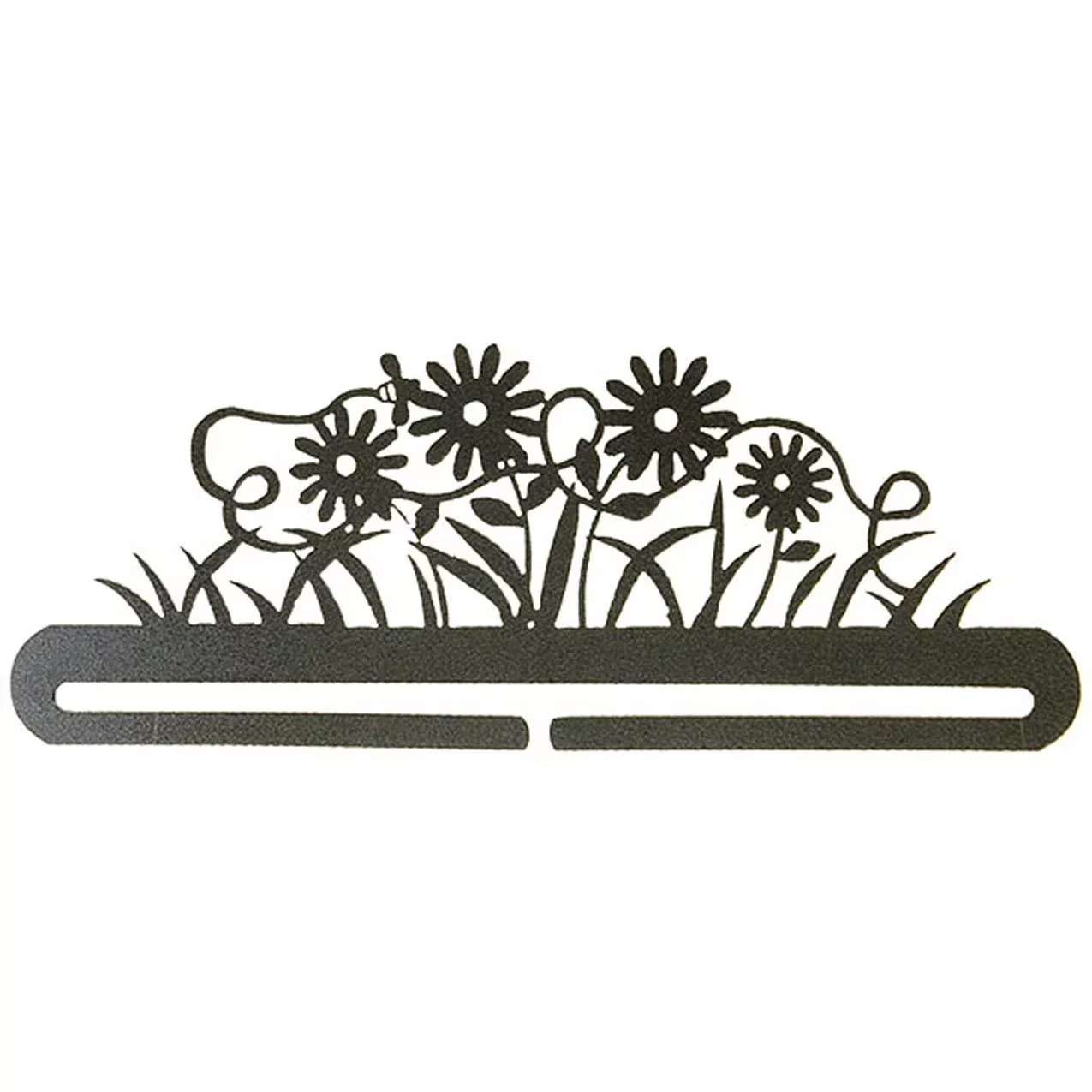 12in Daisy and Bee Split Bottom Charcoal