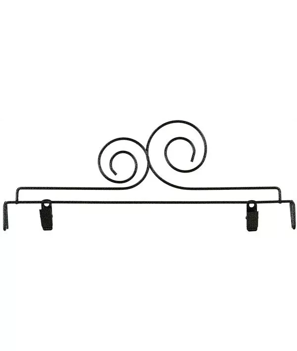 12in Double Scroll With Clips Gray