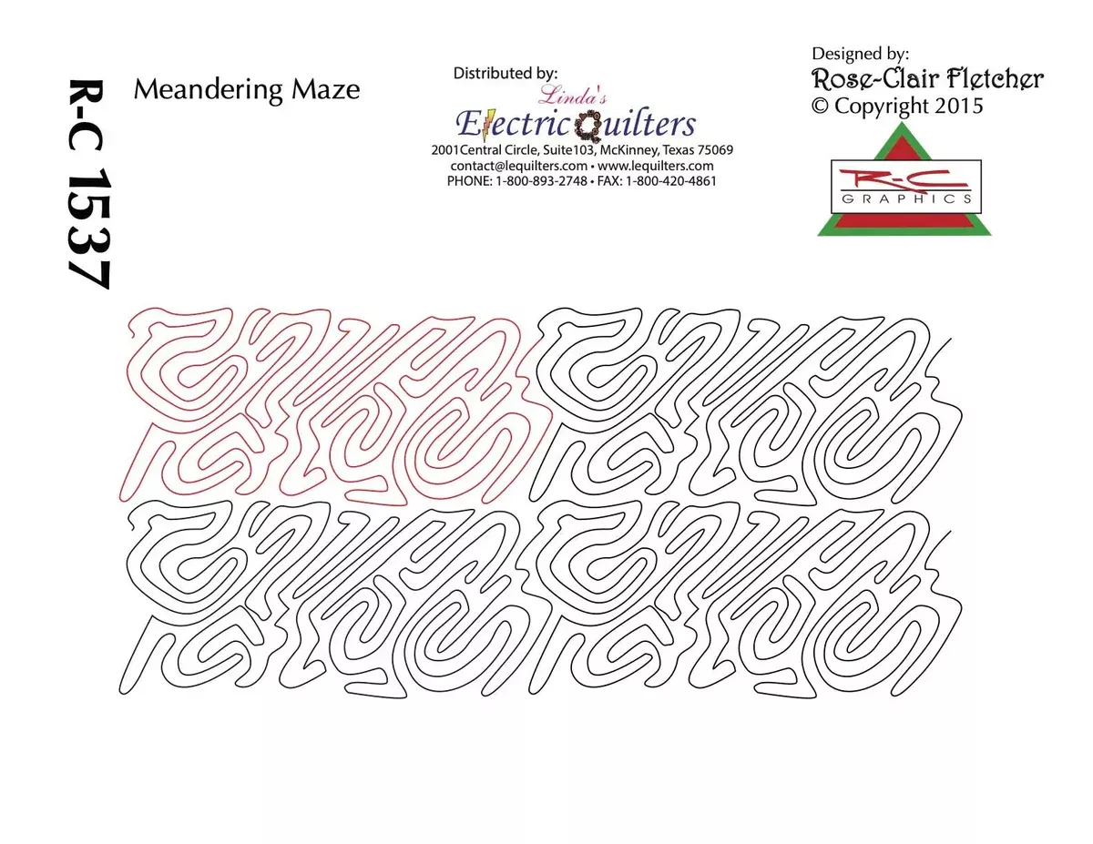 1537 Meandering Maze Pantograph by Rose-Clair Fletcher