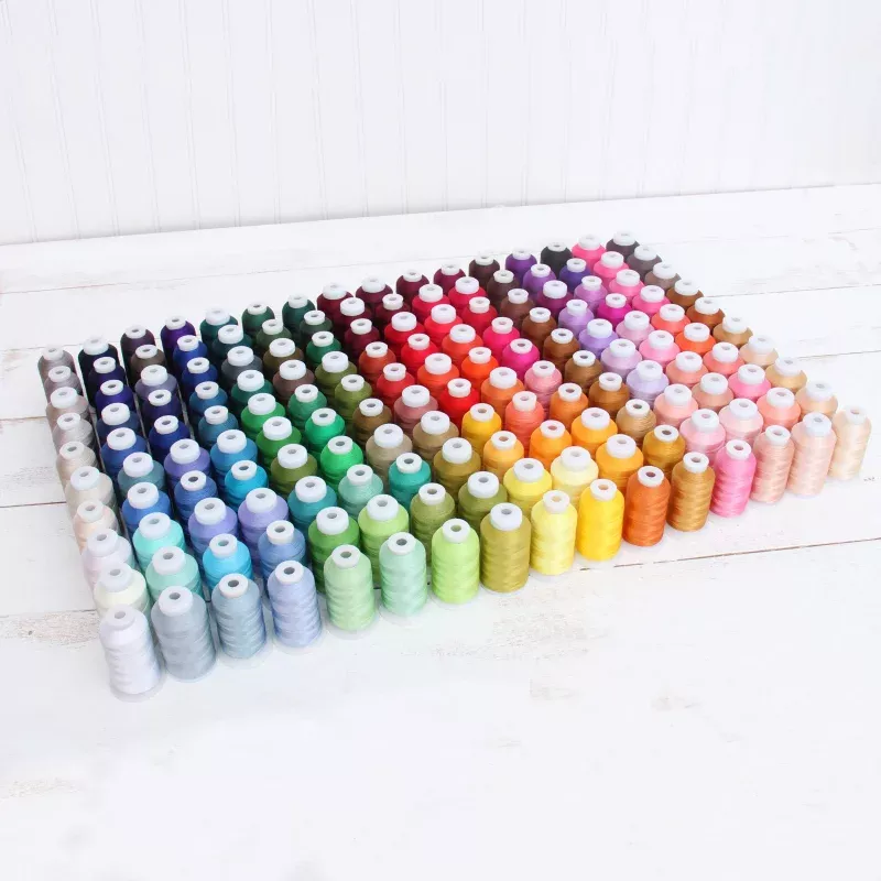 160 Colors of Polyester Embroidery Thread Set – 1000 Meters