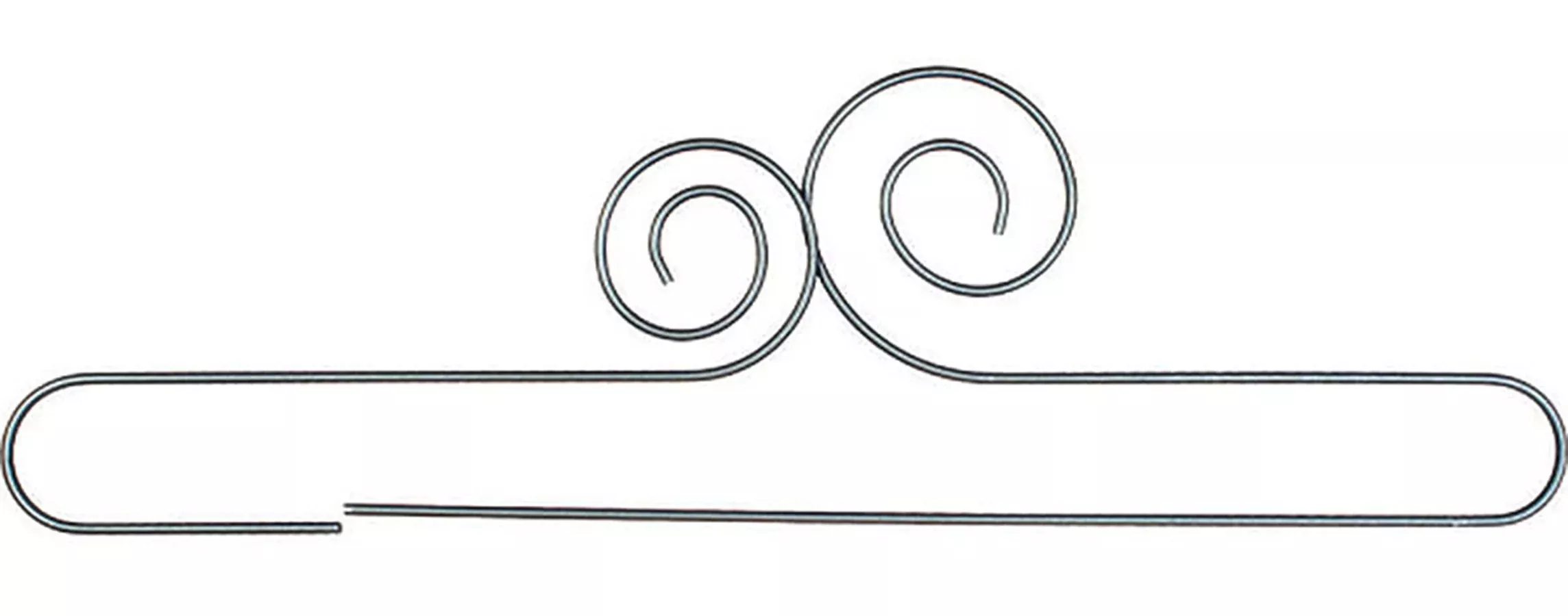 16in Double Scroll Split Btm Silver Tex Hanger