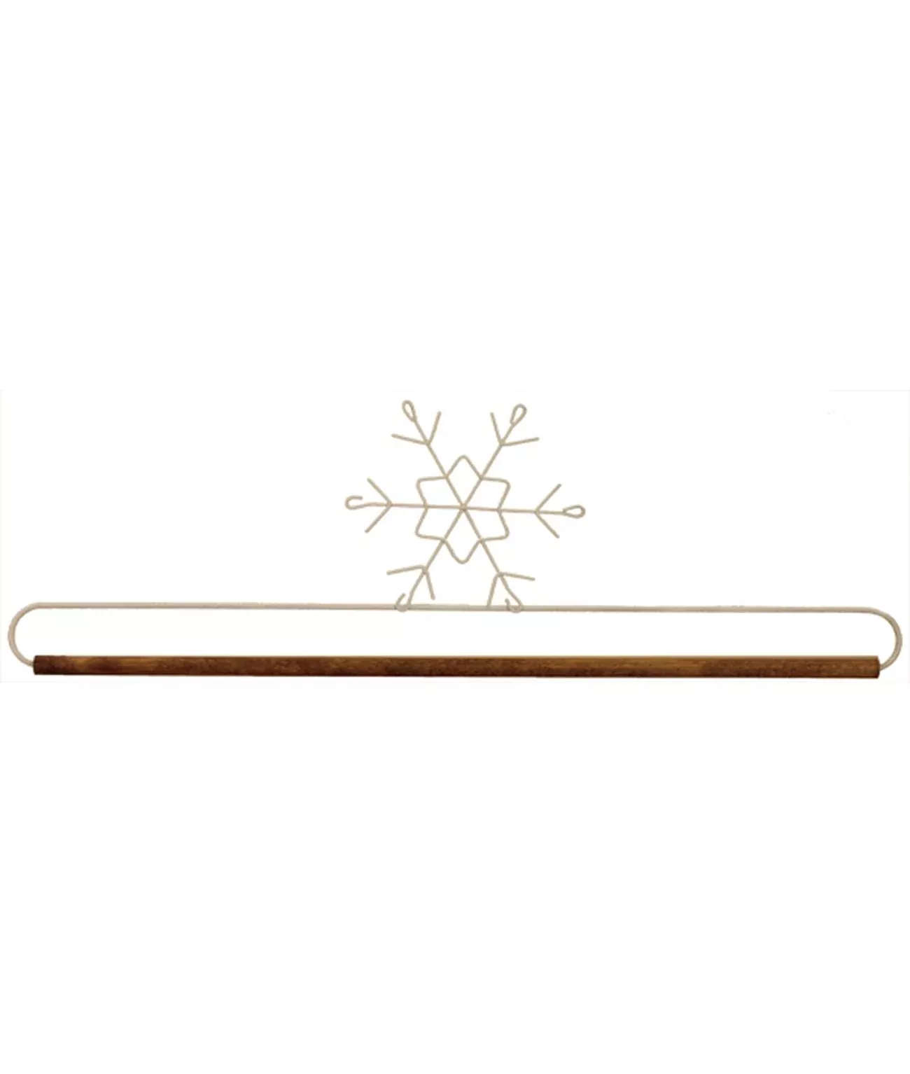 16in Snowflake Holder With Dowel Tex White