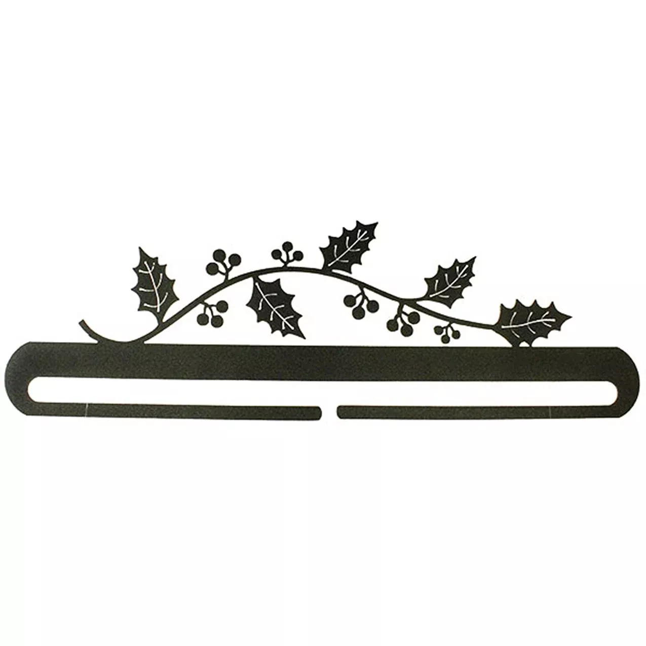18in Holly n Berries Split Bottom Charcoal
