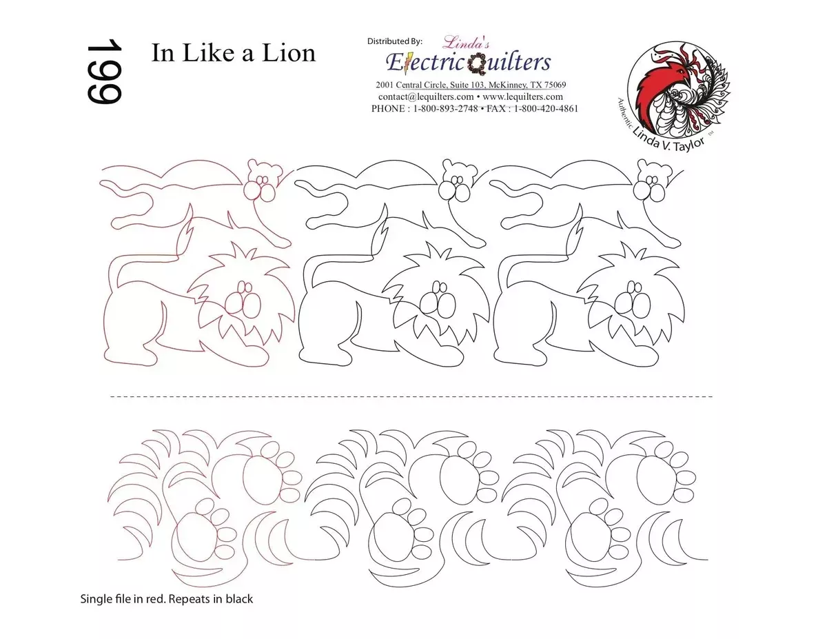 199 In Like A Lion Pantograph by Linda V. Taylor