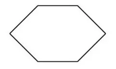 1in Elongated Hexagon Template