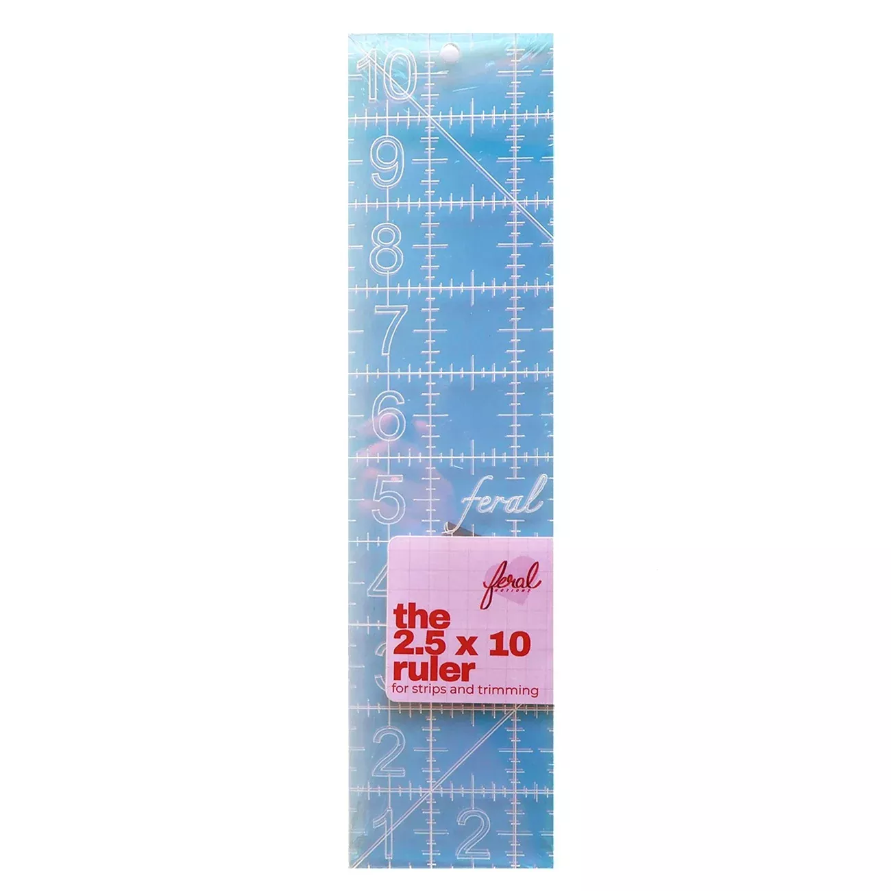 2-1 /2in x 10in Ruler Iridescent