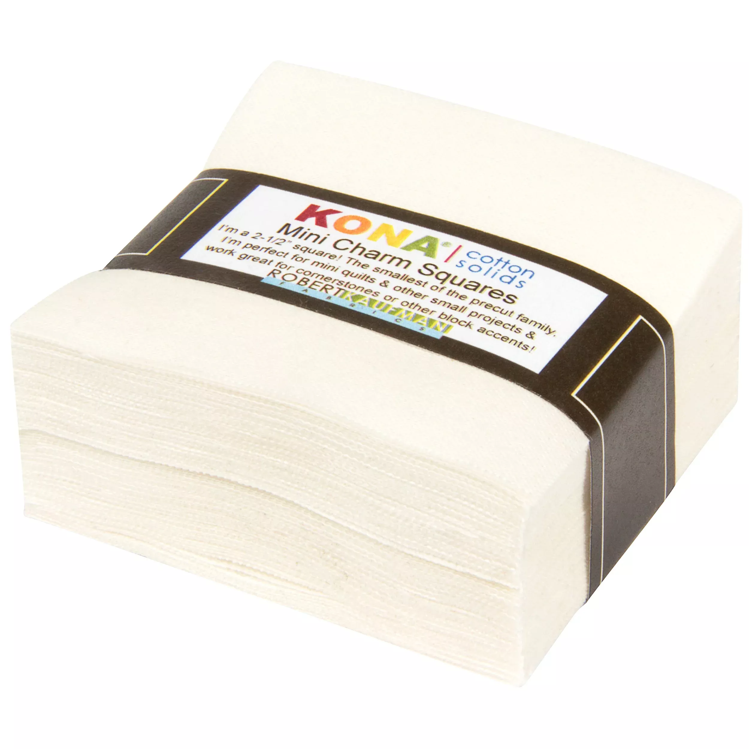 2.5in Mini Squares Kona Cotton All Snow 84pcs