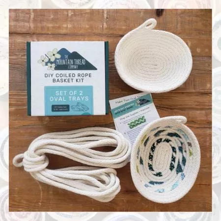2 Oval Trays with 5 /16in Coiled Rope Basket Kit