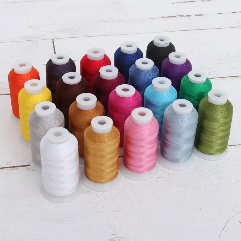 20 Colors of Polyester Embroidery Thread Set – Essential Colors