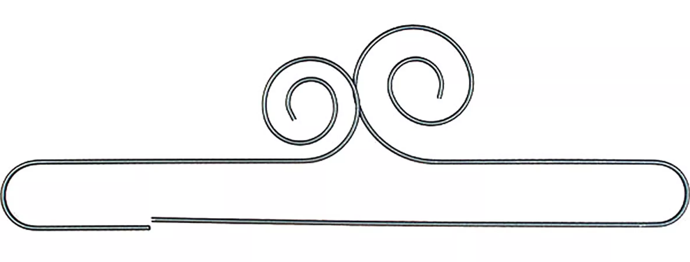 20in Double Scroll Split Btm Hanger Silver Tex