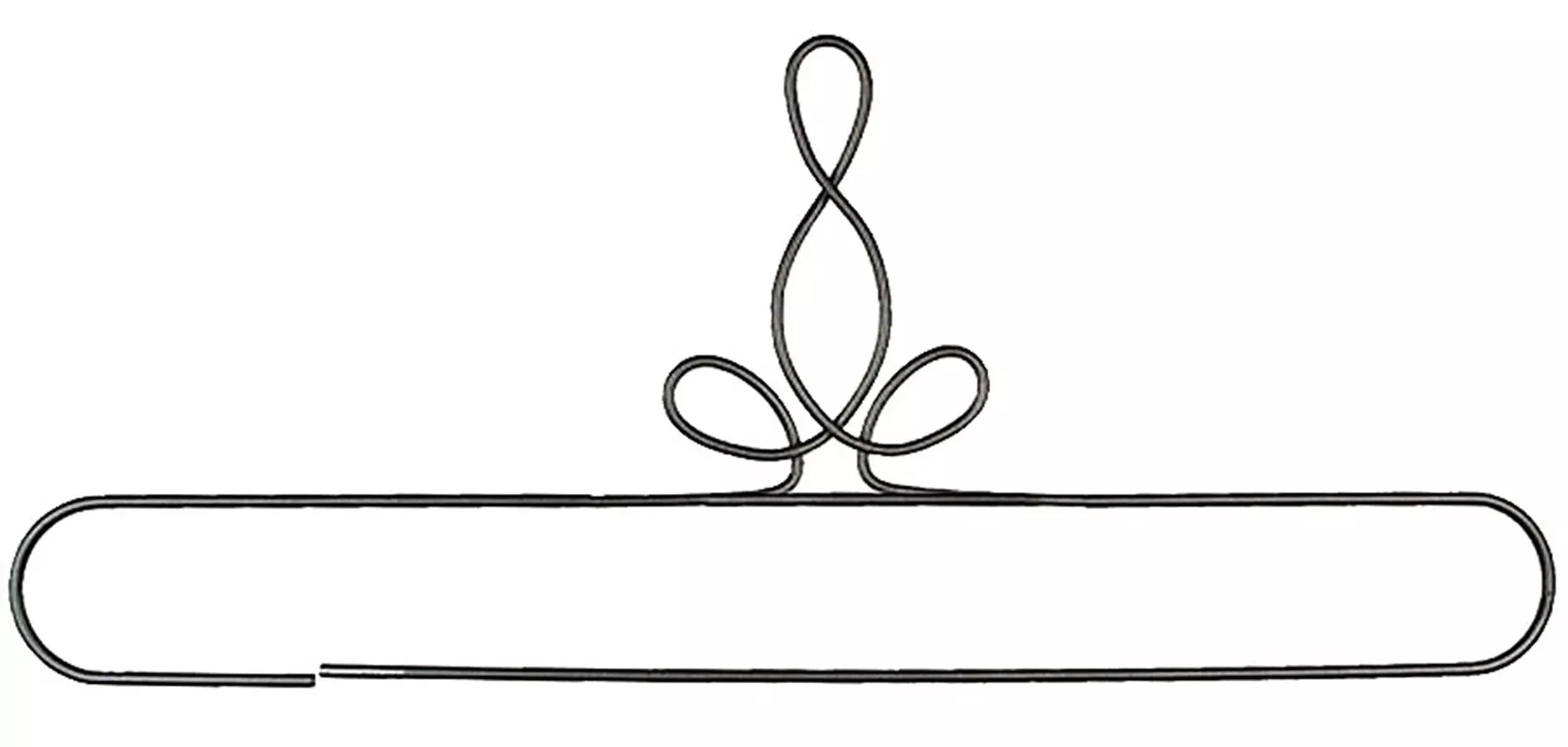 20in Heirloom Split Bottom Hanger Silver