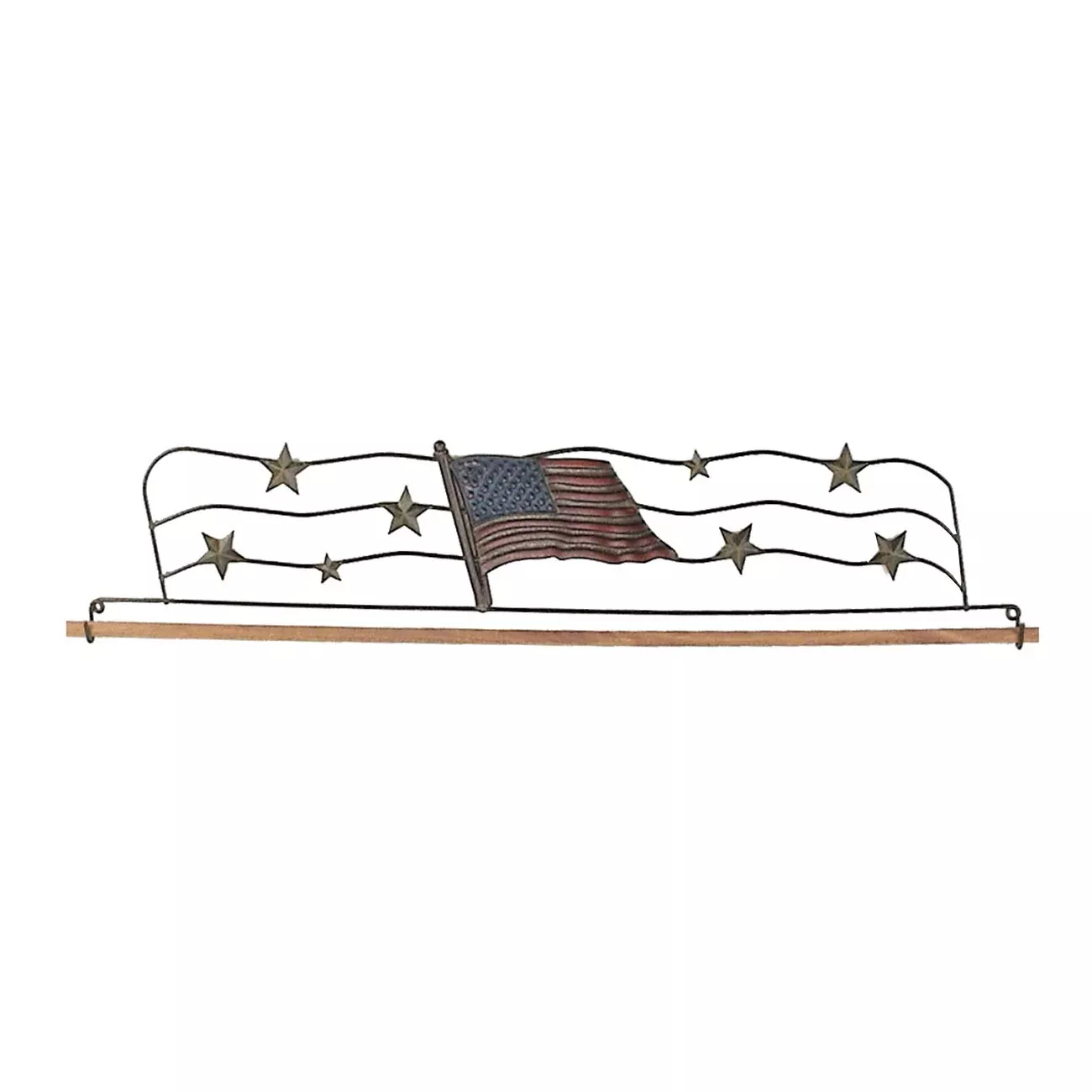 22in Tin Flag Fabric Hanger