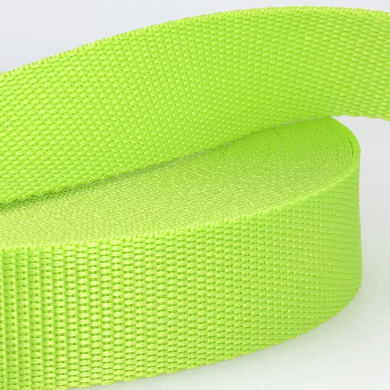 25mm Polypropylene Webbing in Lime