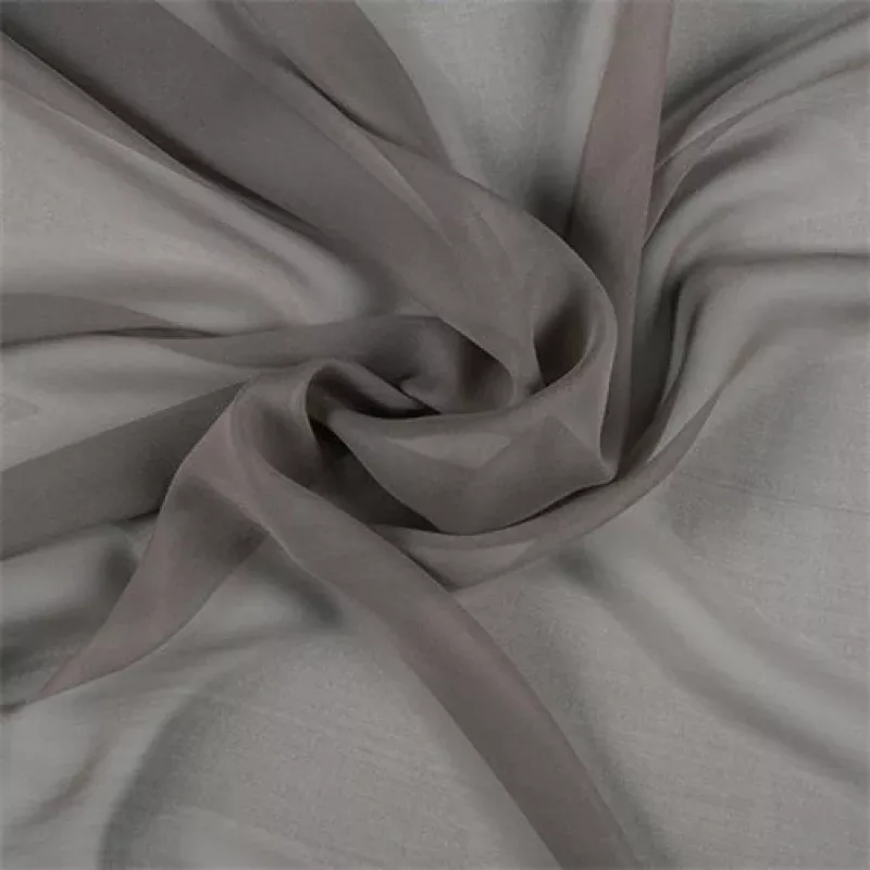 3/4 YD PC-Runway Silks Dark Taupe Silk Chiffon Fabric - Reorderable