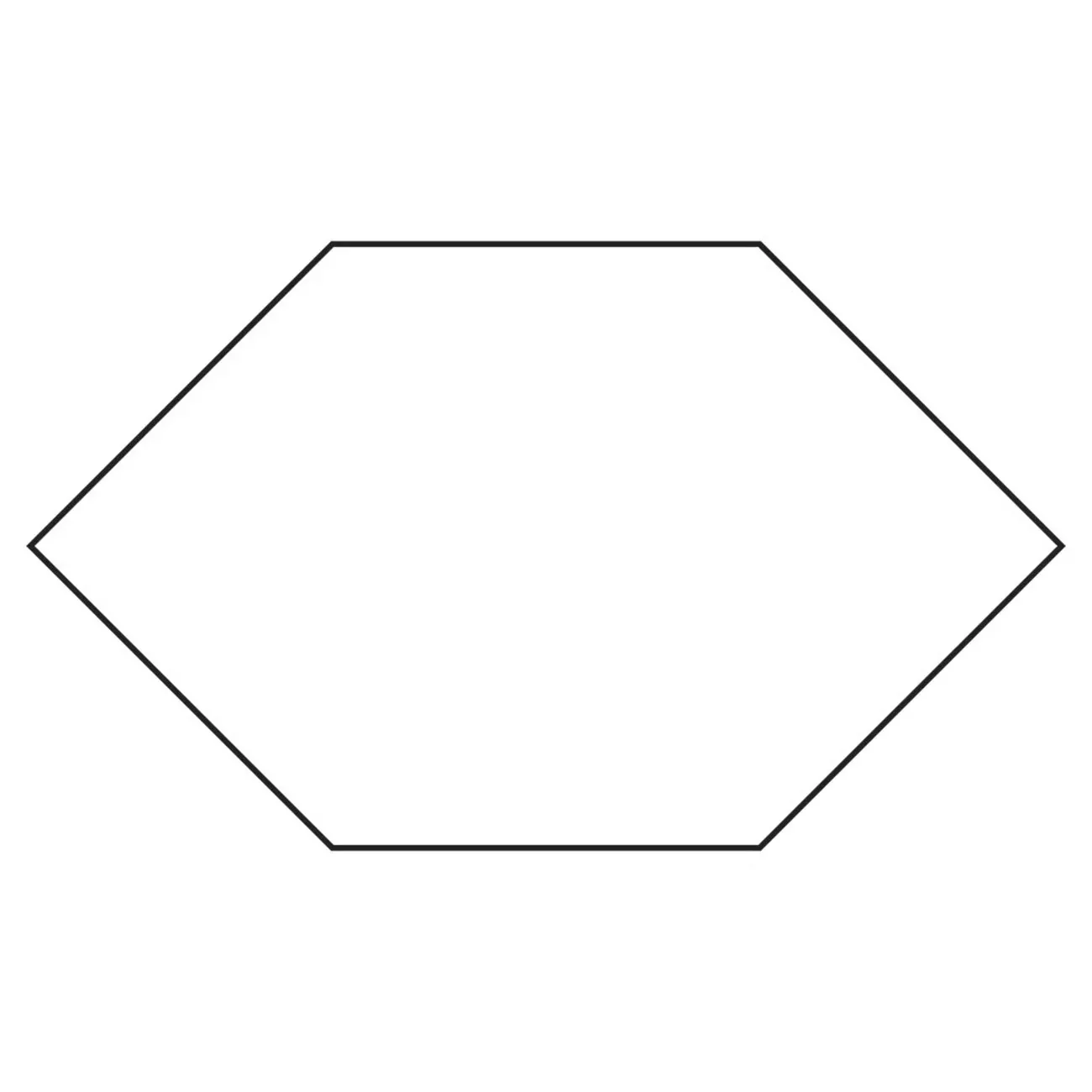 3 /4in Elongated Hexagon Template