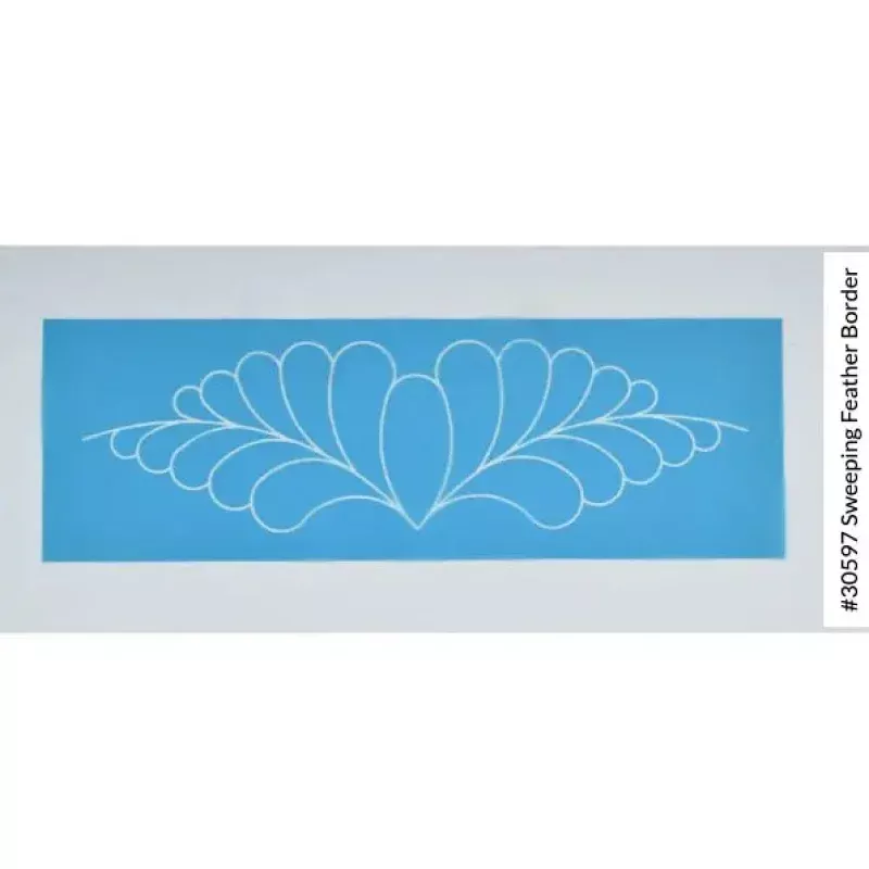 30597 Sweeping Feather Border Stencil 15" x 4 1/2"