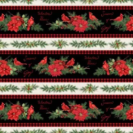39699-931 SEASON OF HEART–Repeating Stripe