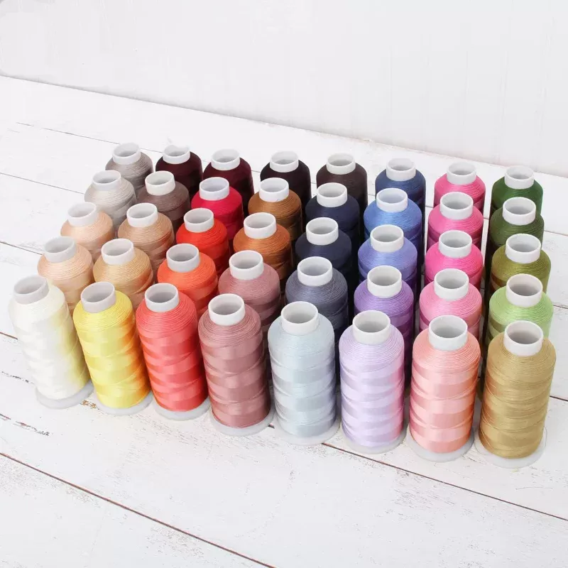 40 CONES OF 5000 METERS POLYESTER MACHINE EMBROIDERY THREAD – BRILLIANT