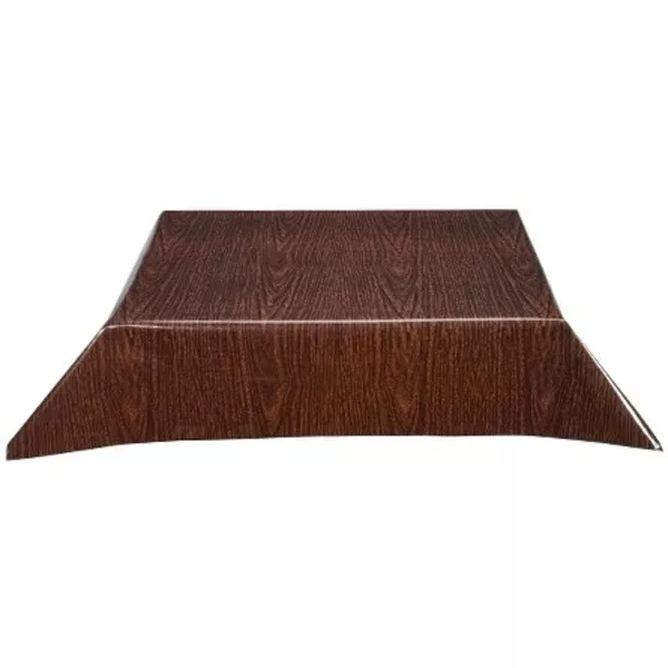 42x62.5" Faux Bois Walnut Oilcloth Tablecloth