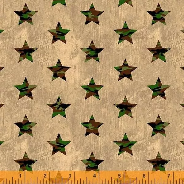 53060-5 ALL AMERICAN Camo Stars, Tan
