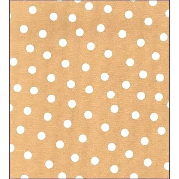 53x85.5" Dot White on Tan Oilcloth Tablecloth