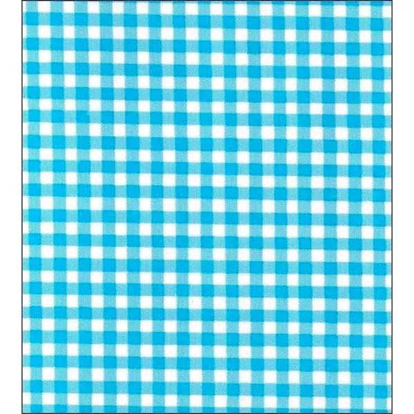 55x102" Gingham Light Blue Oilcloth Tablecloth