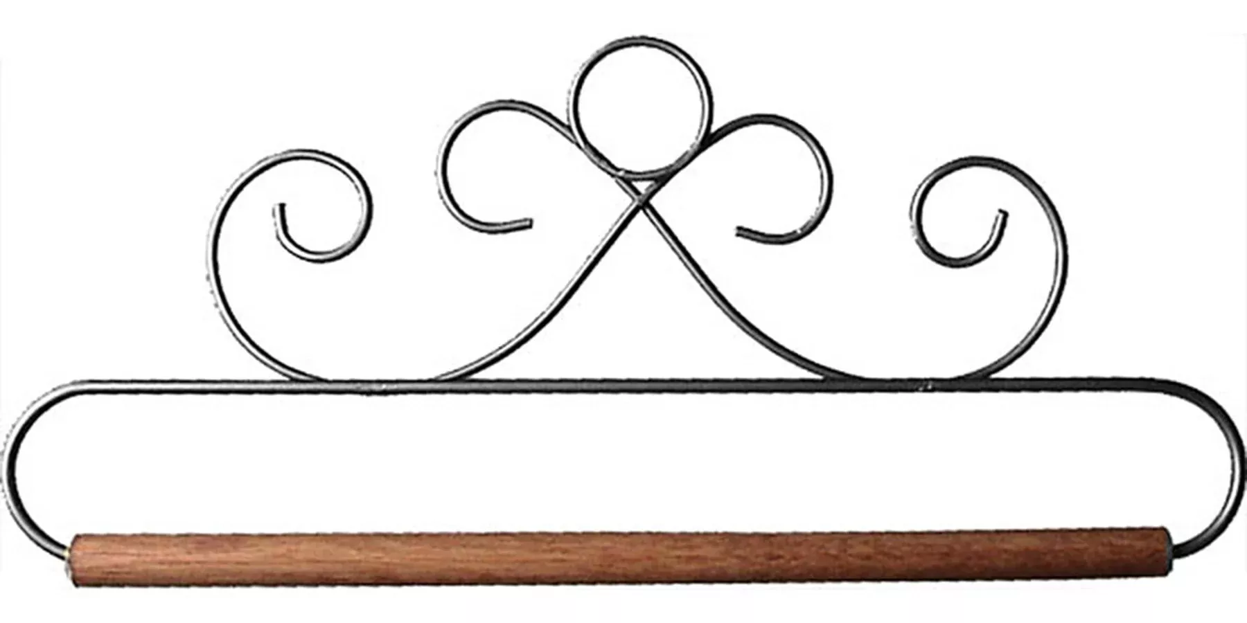 6-1 /2in French Curls Gray Fabric Holder