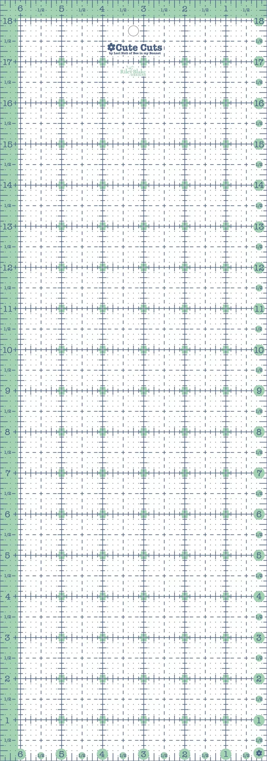 6-1 /2in x 18-1 /2in Cute Cut Ruler