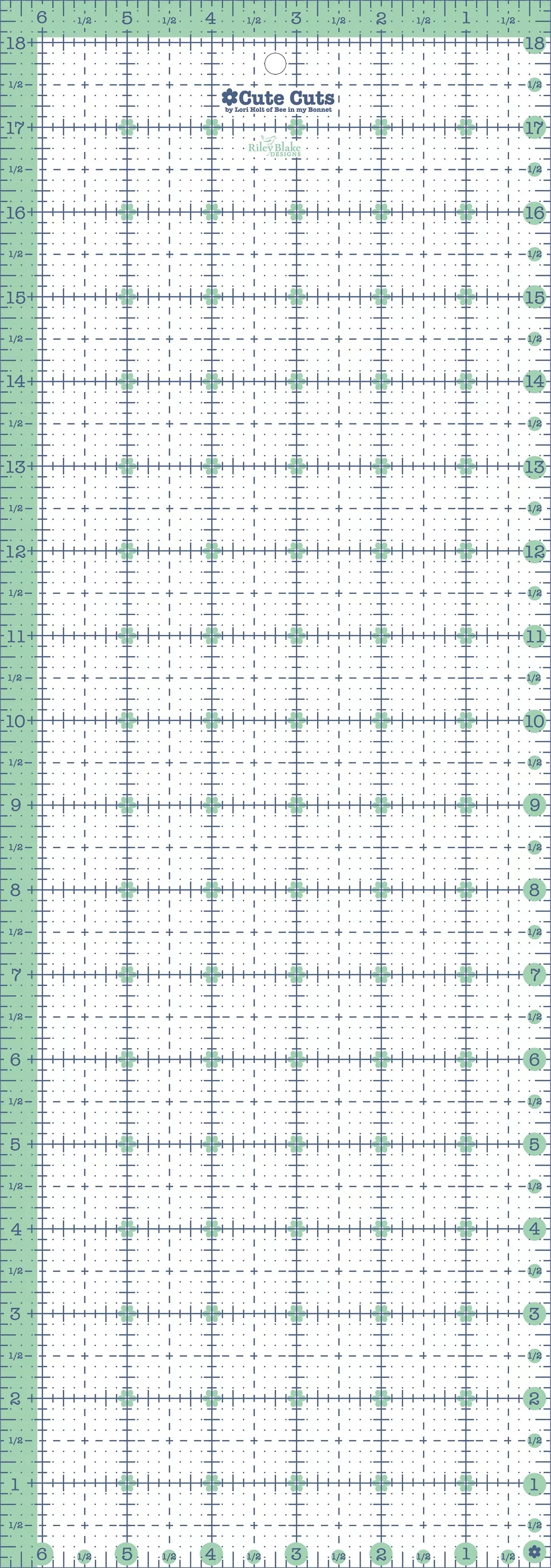 6-1 /2in x 18-1 /2in Cute Cut Ruler
