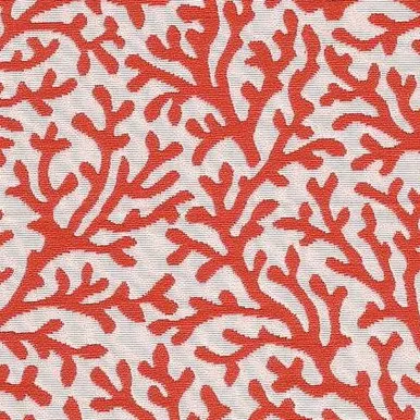 6100013 REEF RED Tropical Jacquard Upholstery And Drapery Fabric