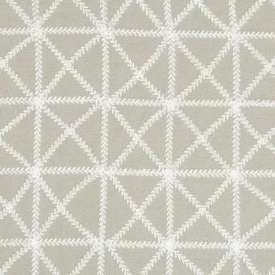 6429513 BOXED GREY Lattice Linen Blend Drapery Fabric