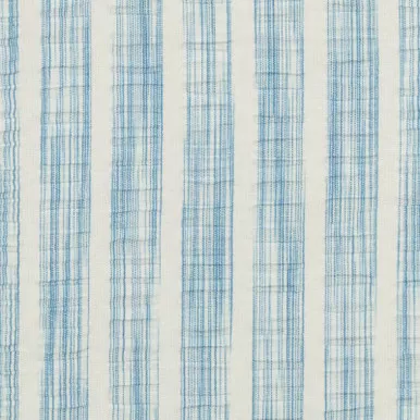 6430913 PUCKER UP INDIGO Stripe Upholstery And Drapery Fabric