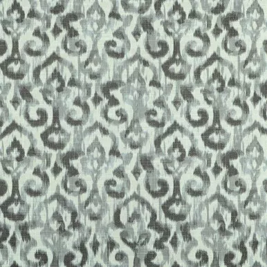 6443111 Covington SARIYA 9 GRAPHITE Ikat Linen Blend Upholstery And Drapery Fabric