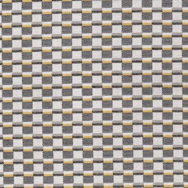 6447211 CROSSWALK GREY GOLD Check Indoor Outdoor Upholstery And Drapery Fabric