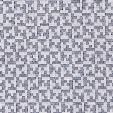 6447411 BLOCKADE WHITE BLUE Upholstery And Drapery Fabric