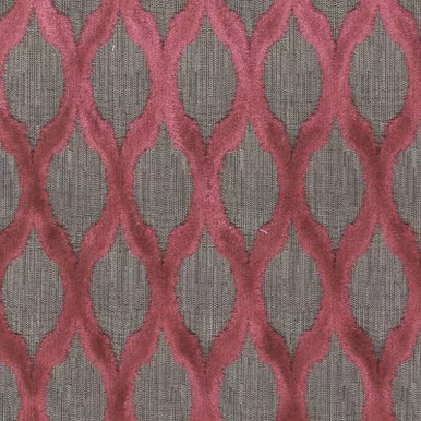6705718 LARAS VELVET DIAMOND RUBY Lattice Velvet Upholstery Fabric