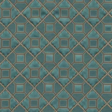 6706914 GARNET B TEAL Diamond Jacquard Upholstery And Drapery Fabric