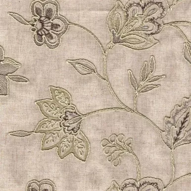 6719912 Richloom CLIPPERTON MICA Floral Embroidered Drapery Fabric